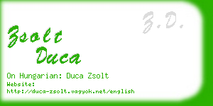 zsolt duca business card